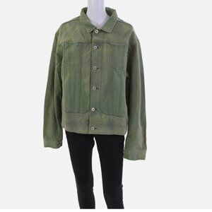 Distressed oversized jeans jacket by YVX Size M-L Like New